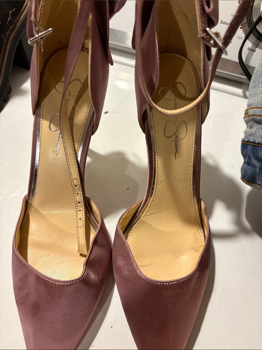 Jessica Simpson Dusty Rose Pointed-Toe Ankle-Strap Pumps